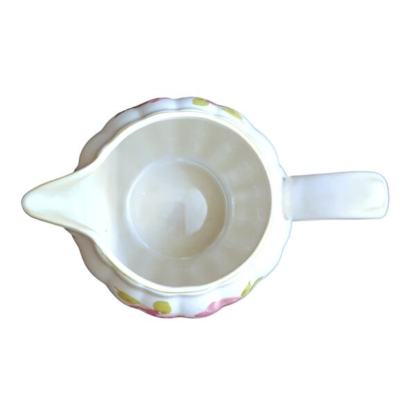 Gibson Roseland Porcelain Stoneware Vintage Sugar Bowl with Lid and Creamer Set - Picture 6 of 10